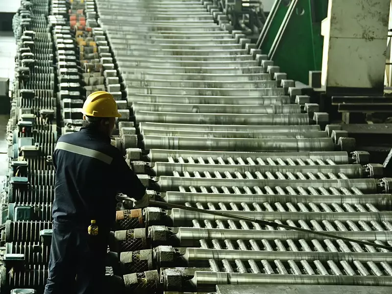 Continuous casting and rolling production line for aluminum coil and sheet manufacturing