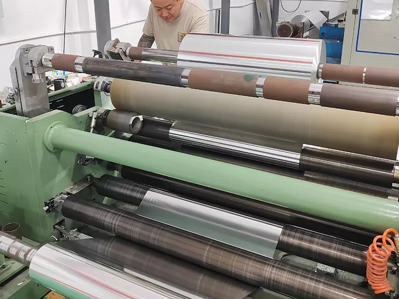 1070 aluminum foil slitting and production line at Haomei Aluminum