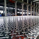 0.045 thick 4017 H22 Brite Aluminum Diamond Plate