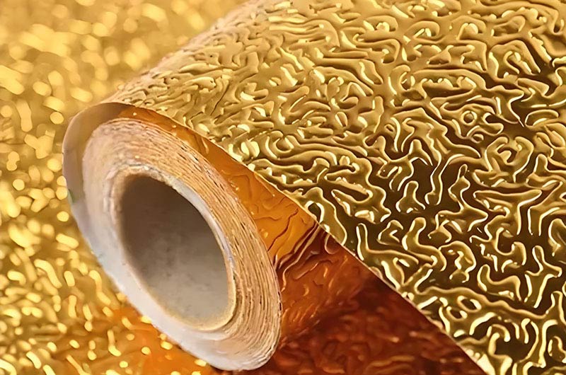 Gold Embossed Aluminium Foil