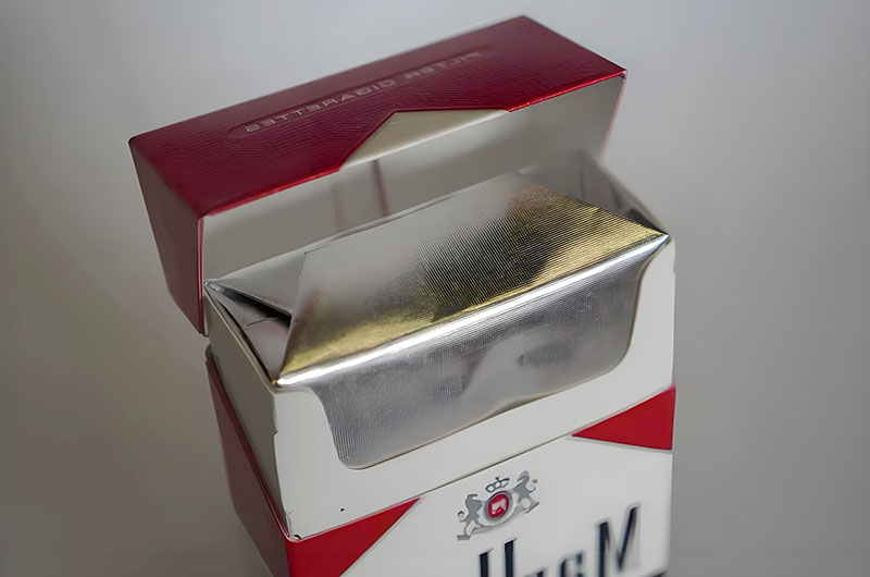 Cigarette packaging aluminum foil