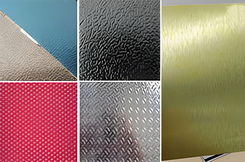Color-coated and embossed anodized aluminum coil