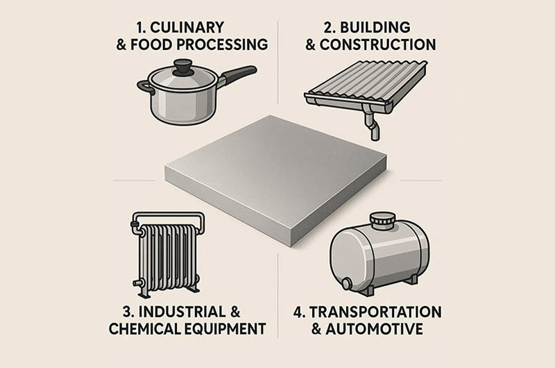 3003 aluminum used for Applications