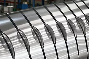 Silver aluminum strip