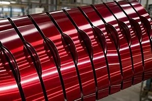 Red aluminum strip
