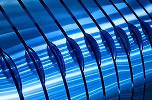 Blue aluminum strip