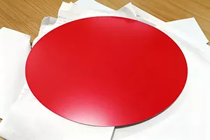 Disco circular de aluminio rojo