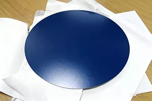 Disco circular de aluminio azul