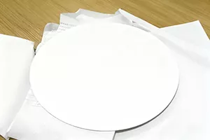 Disco circular de aluminio blanco