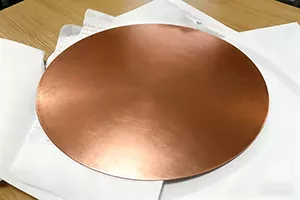 Disco circular de aluminio color champán