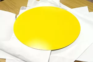 Disco circular de aluminio amarillo