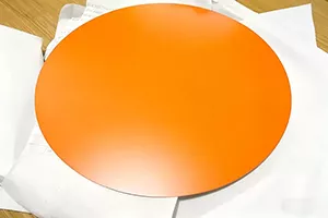 Disco circular de aluminio naranja