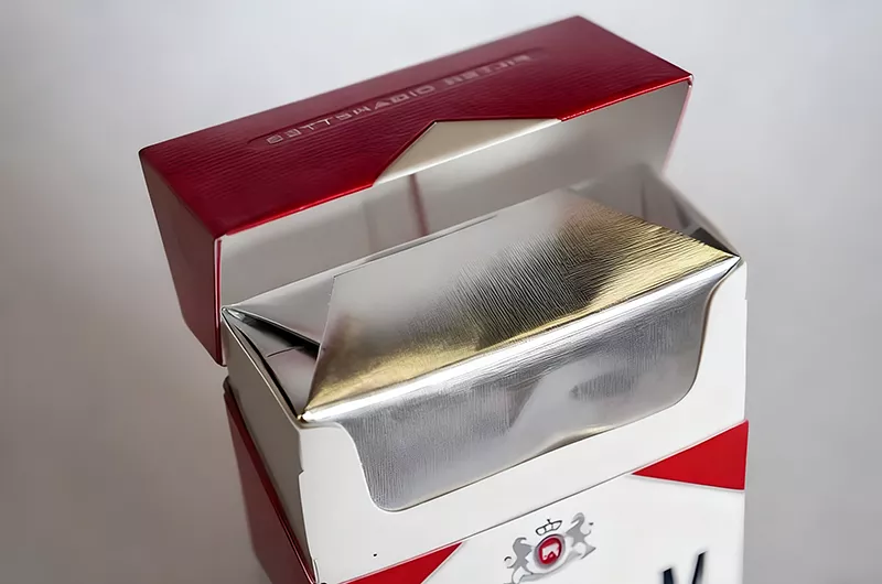 Cigarette packaging aluminum foil