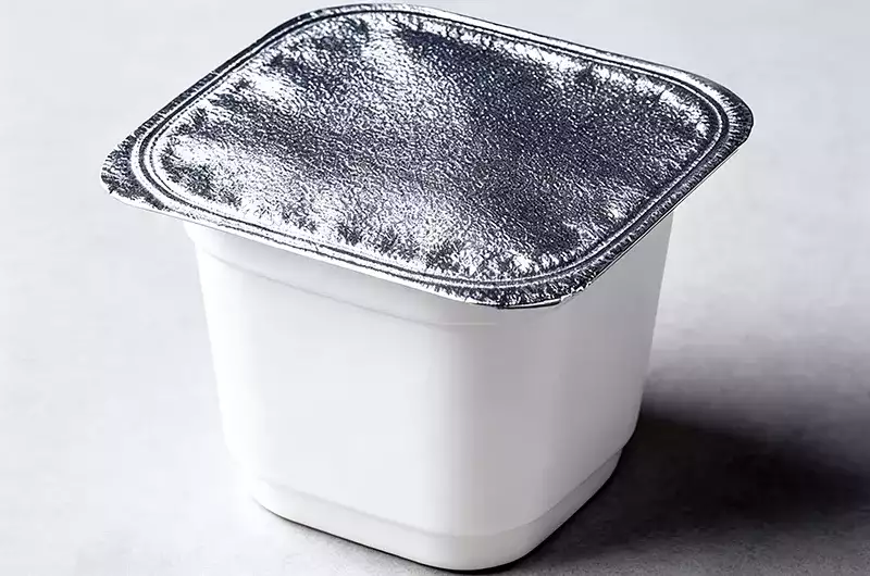 Papel alumínio para embalagem de iogurte