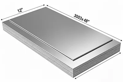 Алюминиевый лист 3003 размером 12 x 48 дюймов.
