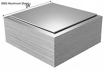 Алюминиевый лист 3003 размером 24 x 24 дюйма.