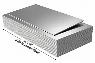 Алюминиевый лист 3003 размером 36 x 48 дюймов.