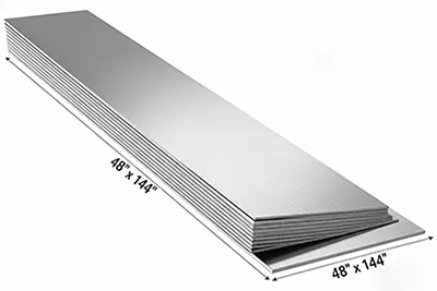 Алюминиевый лист 3003 размером 48 x 144 дюйма.