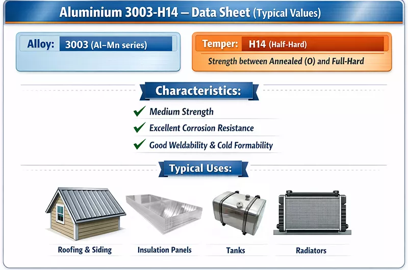 3003-H14 aluminum alloy
