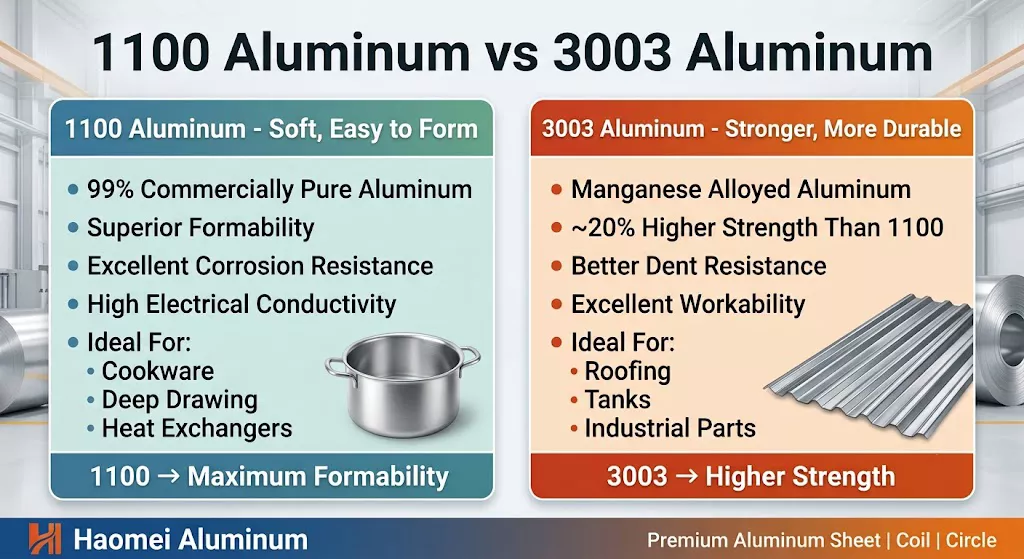 1100 vs 3003 Aluminum