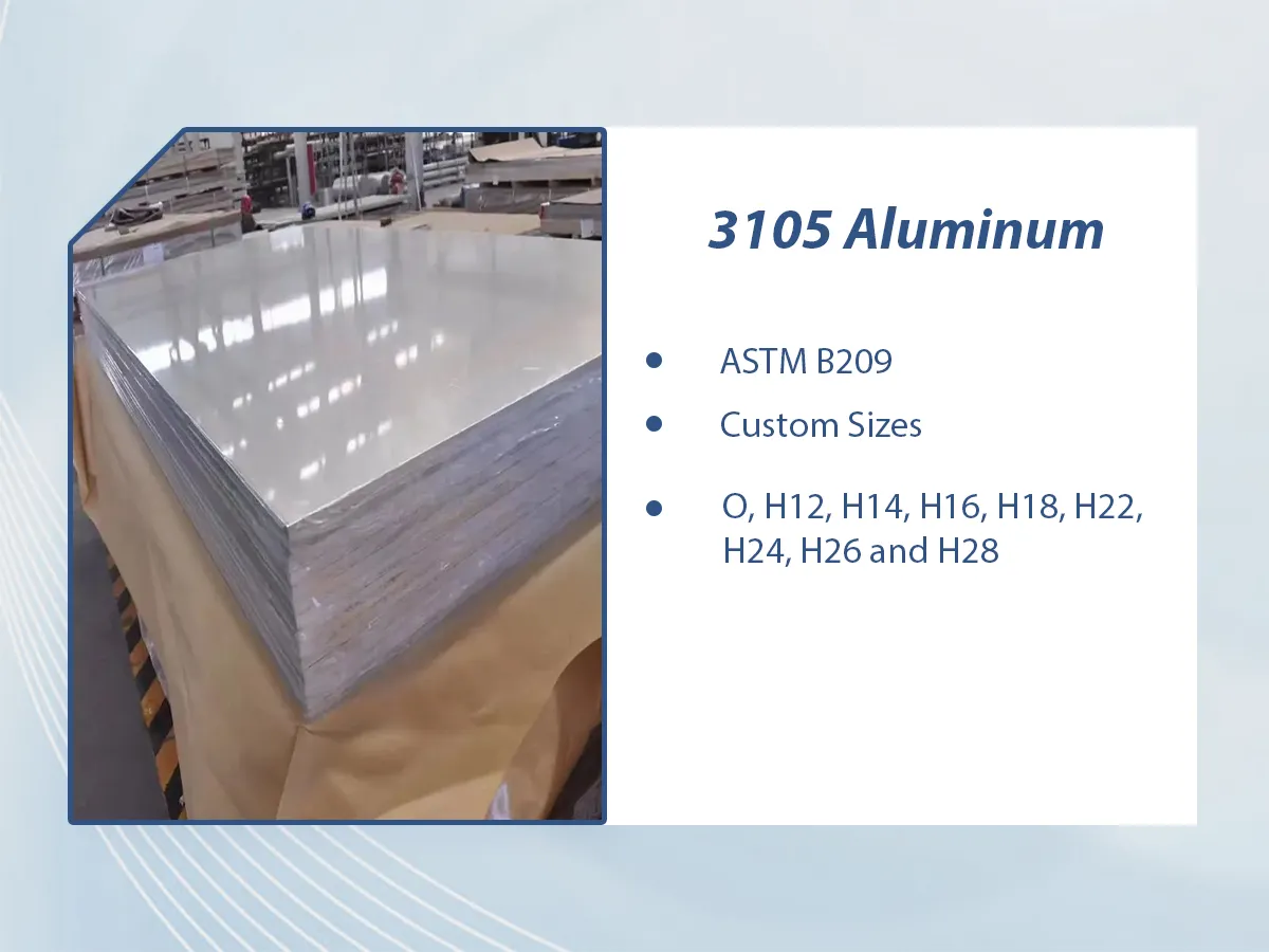 3105 aluminum sheet in mill finish