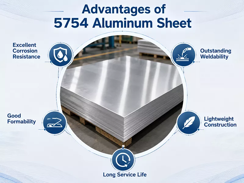 Advantages of 5754 aluminum sheet including corrosion resistance, weldability, formability and lightweight performance