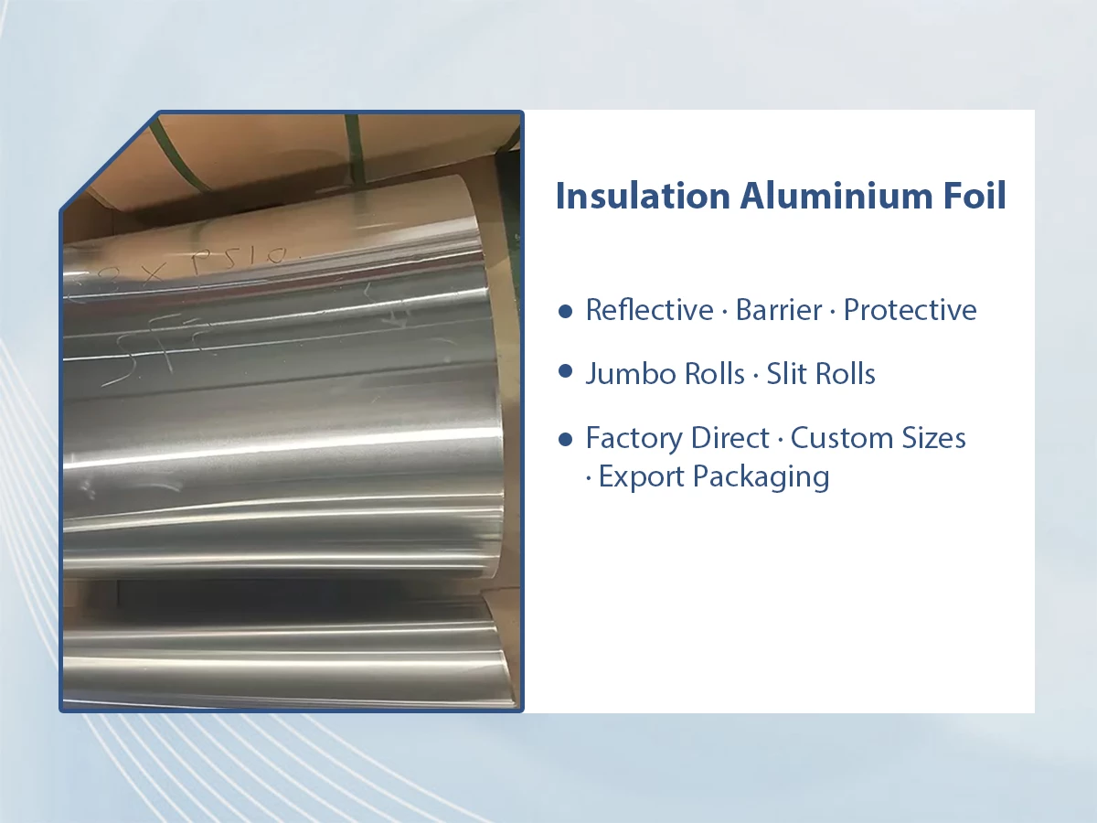 Aluminium foil for insulation jumbo roll manufactured by Haomei Aluminum