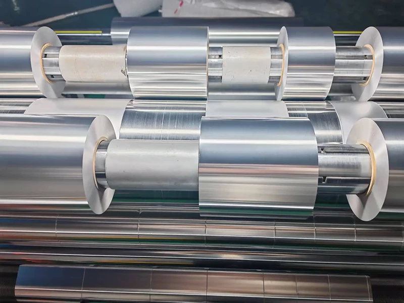 Aluminium foil slitting and rewinding for insulation applications