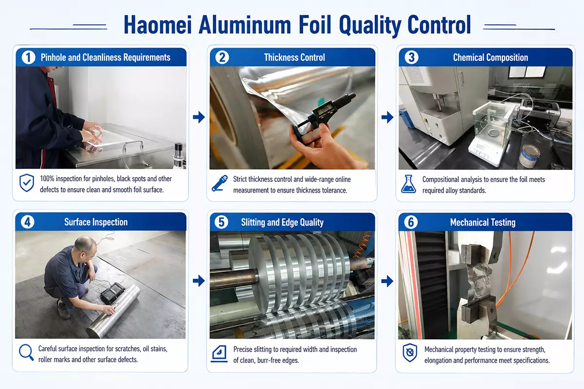 aluminum foil quality control inspection process