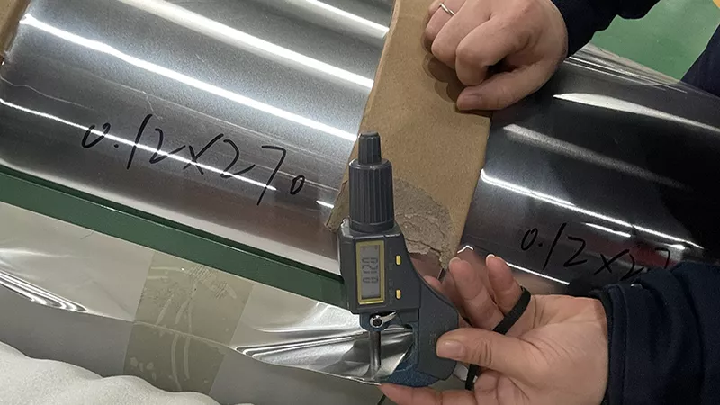 Thickness inspection of 1070 aluminum foil