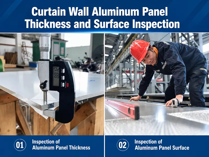 Компания Haomei Aluminum проводит проверку толщины и поверхности архитектурных алюминиевых листов.
