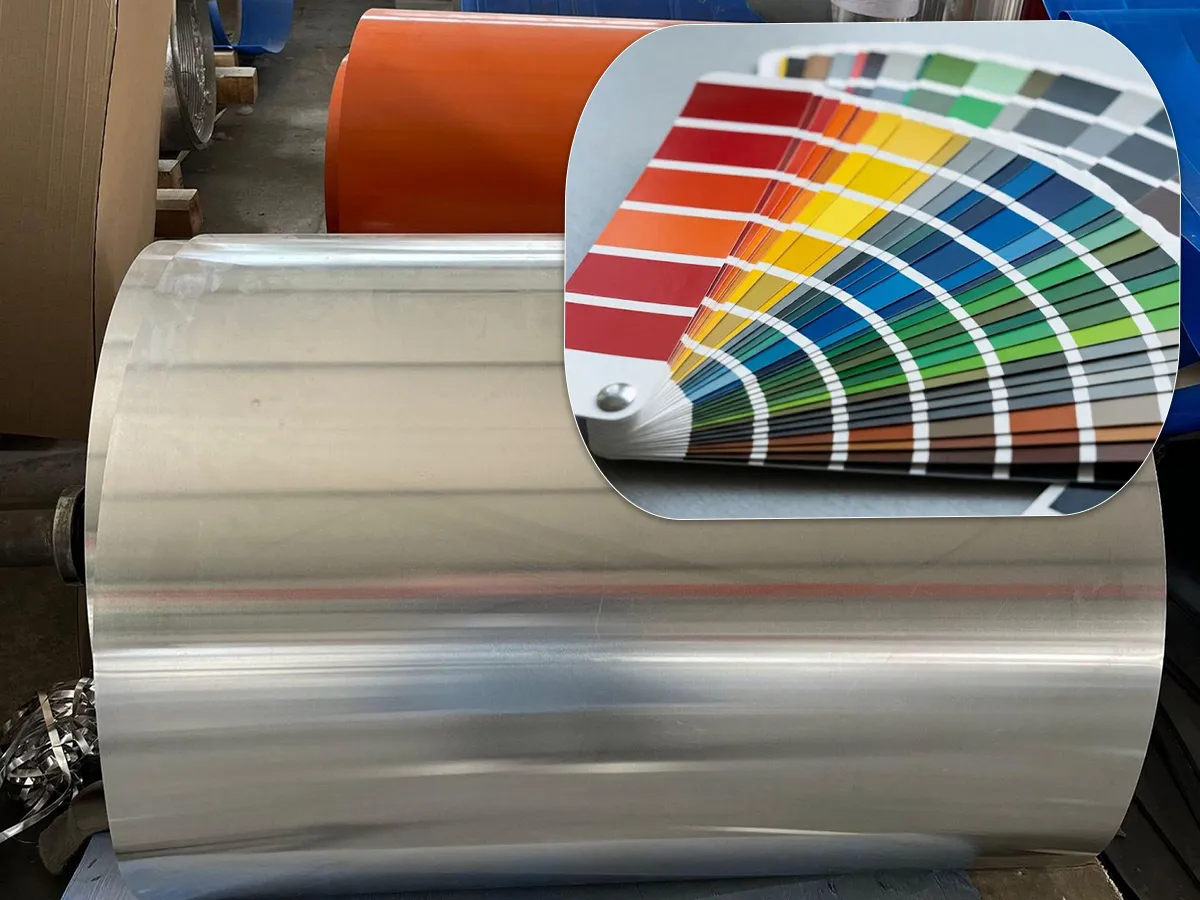 Color coated aluminum foil jumbo roll