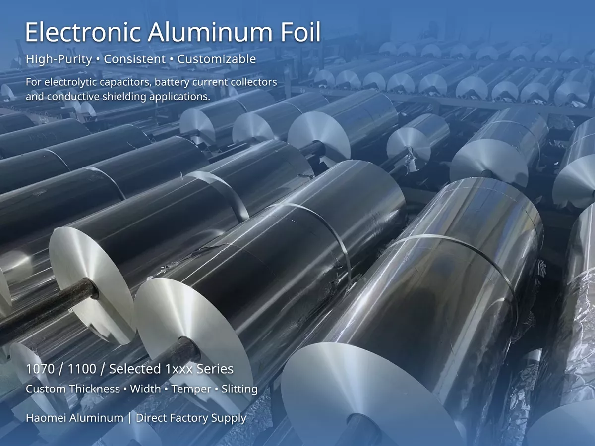 Electronic aluminum foil coil supplied for electrolytic capacitors and lithium-ion batteries