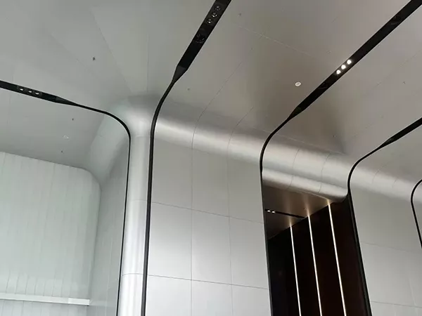 Anodized aluminum architectural finishes for elevator lobbies