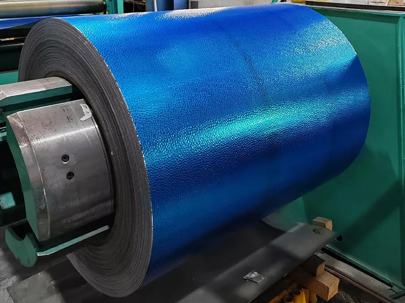 Embossed aluminium coil production at an aluminium manufacturing facility
