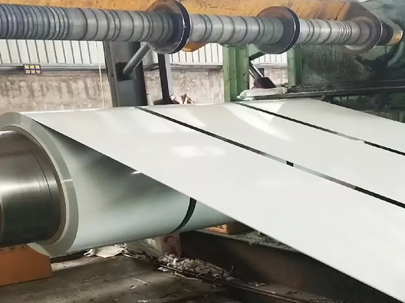 Slitting HDP coated aluminum coil to customer-specified widths