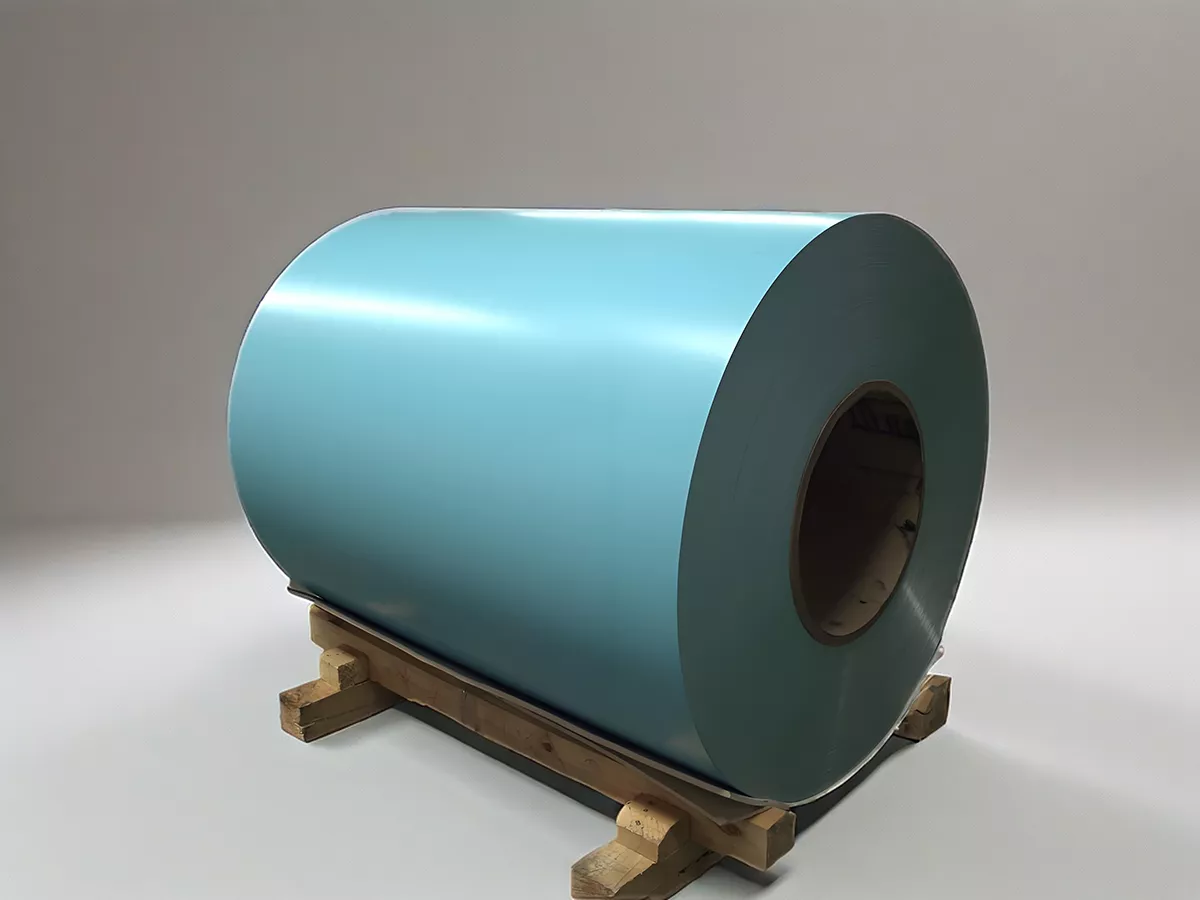 PE coated aluminum coil produced through continuous polyester coating process
