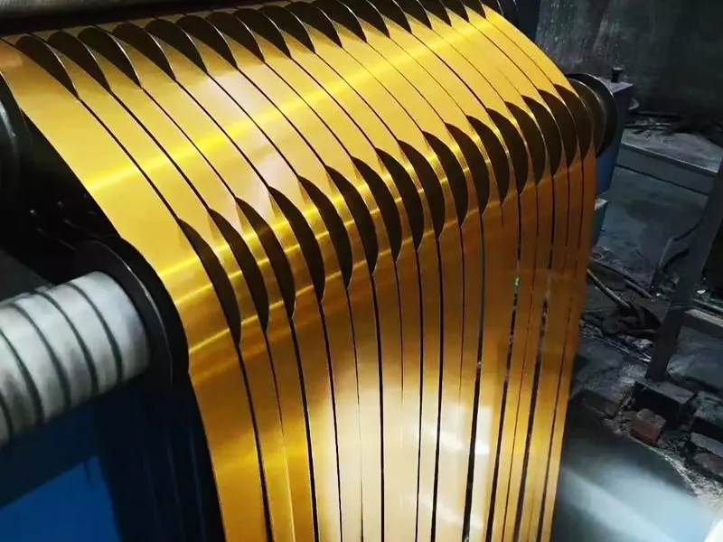PE coated aluminum coil slit into narrow strips