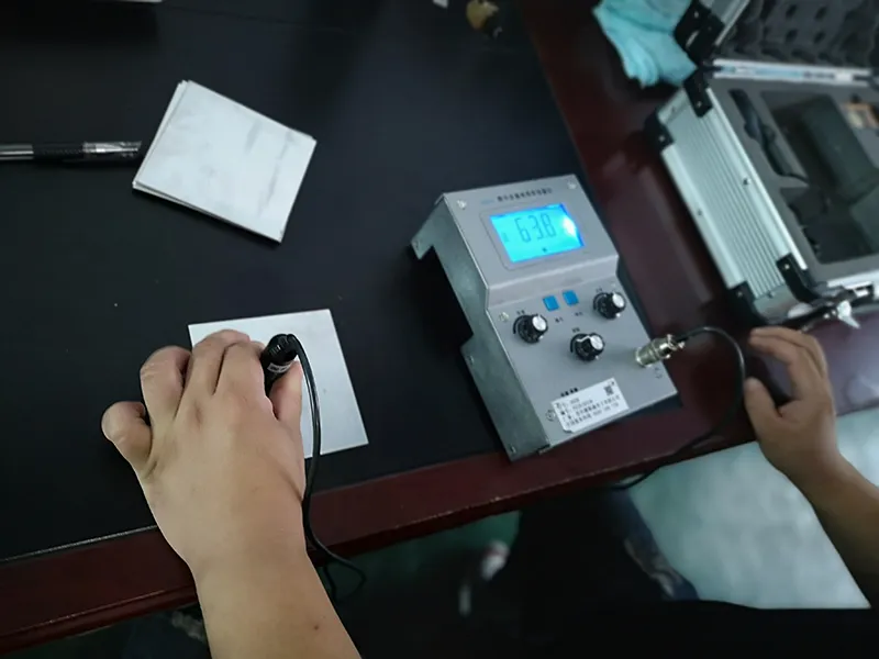 Electrical conductivity testing of transformer aluminum strip
