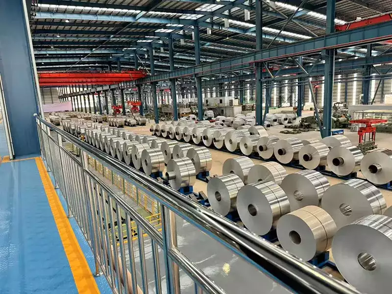 Large inventory warehouse of 5083 aluminum coil ready for global shipment