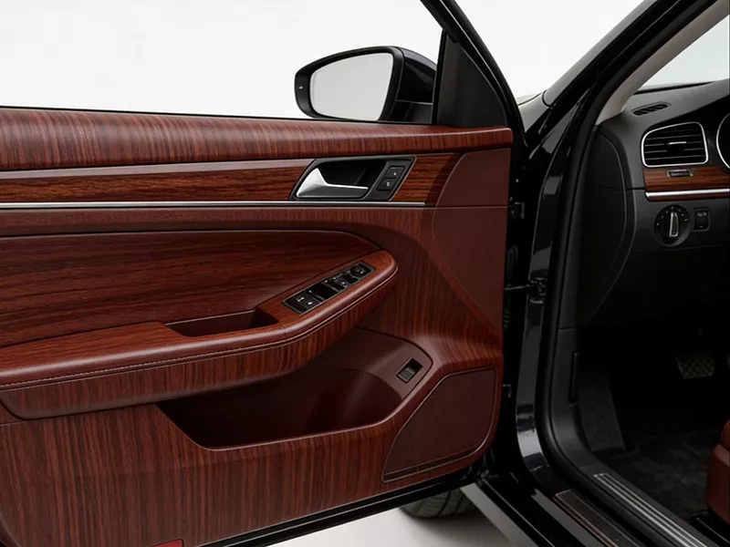 Wood grain aluminum trim used for automotive interior decoration