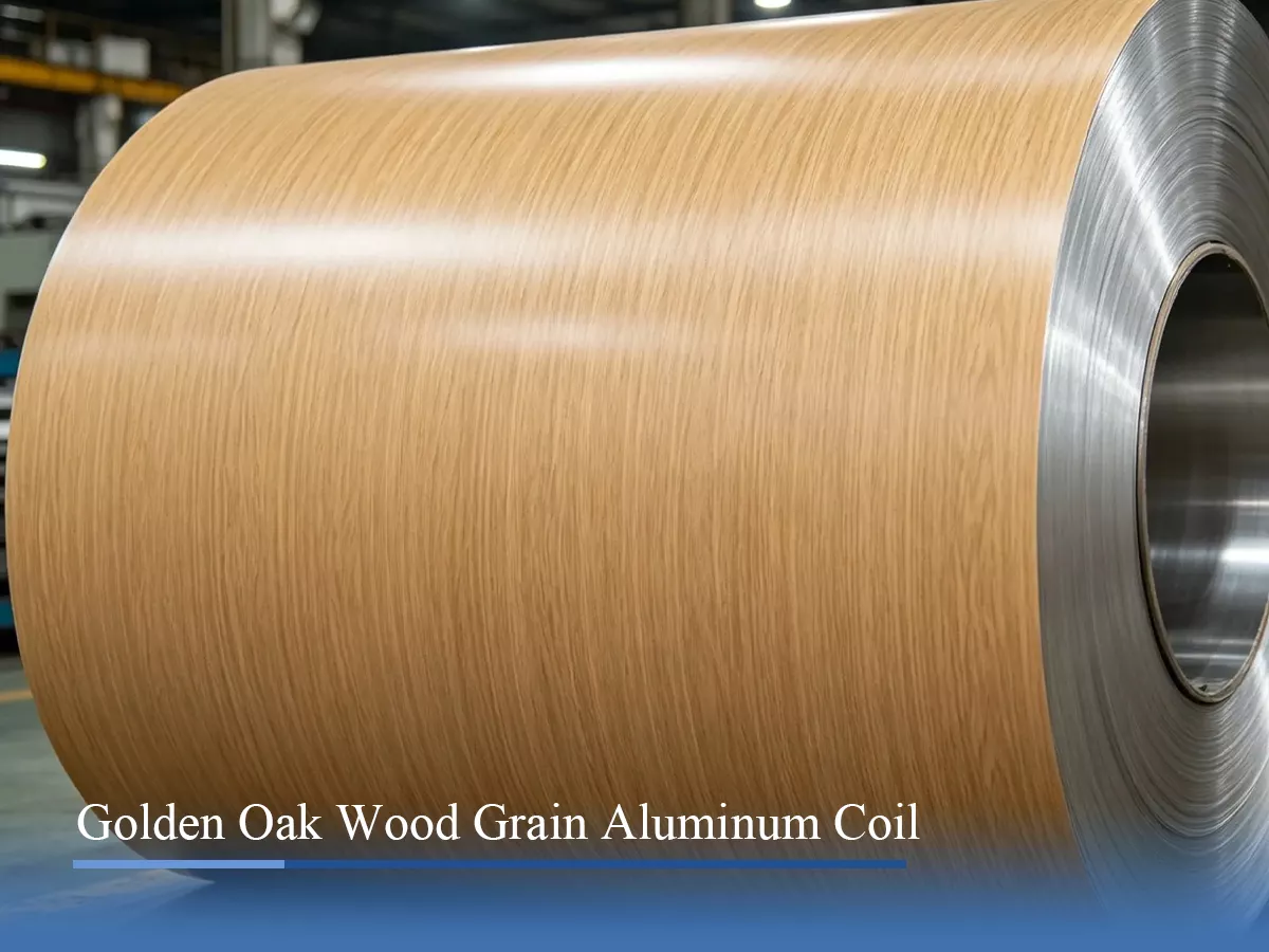 Wood grain aluminum coil with oak finish produced by Haomei Aluminum