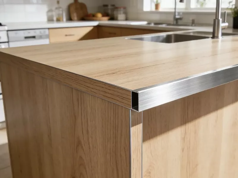 Wood grain aluminum kitchen cabinet doors and panels