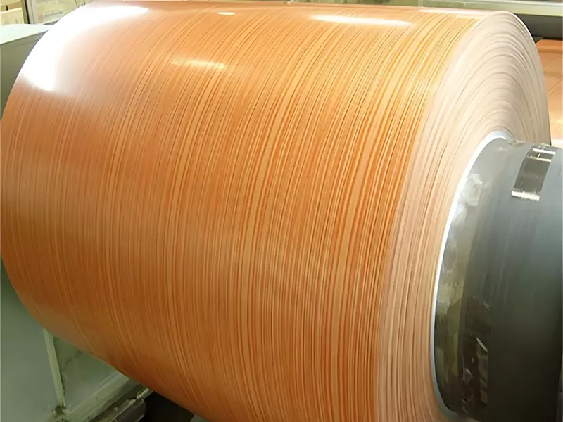 Teak wood grain aluminum coil finish