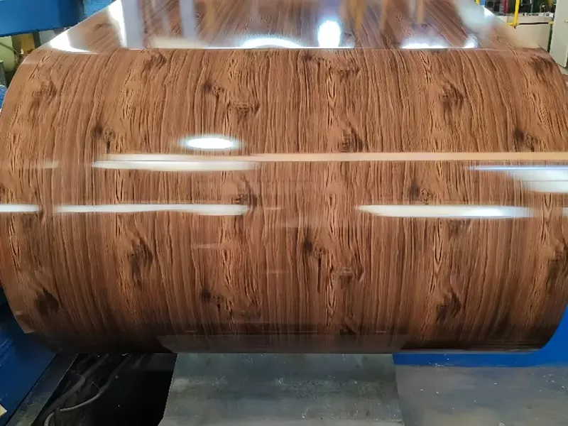 Walnut wood grain aluminum coil finish