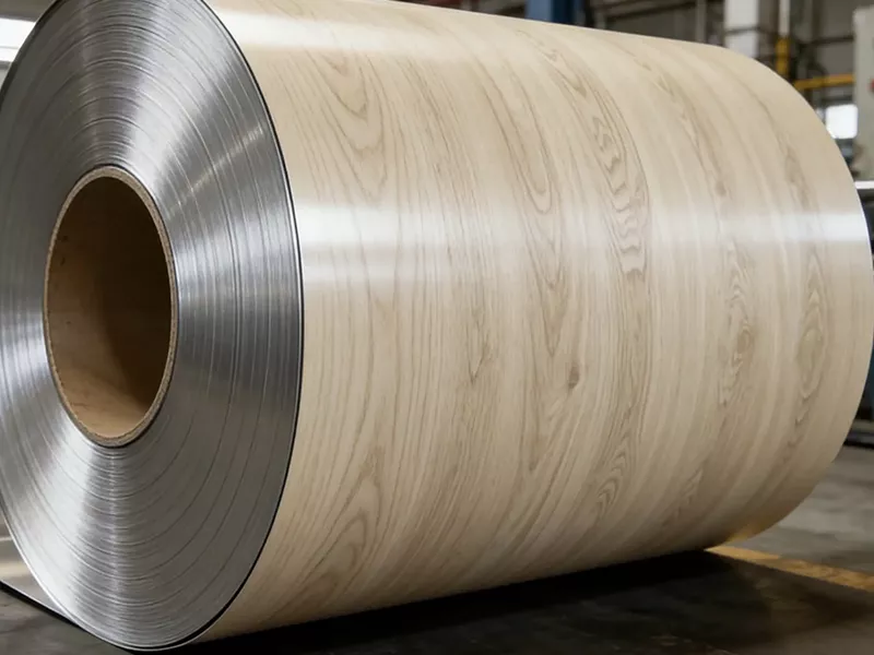 White Oak wood grain aluminum coil finish